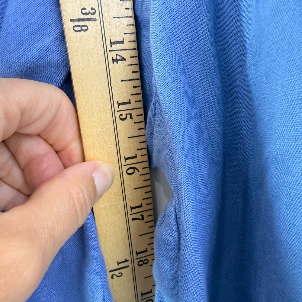 Outerknown ECLIPSE PLEATED Linen Wide Leg Pants Sailor Button Coastal‎ WOMEN 4 - Picture 8 of 13